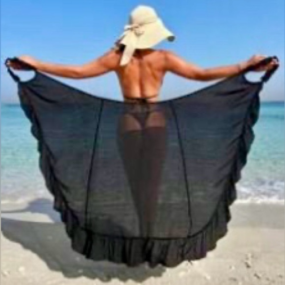 Elegant Black Swim Coverup